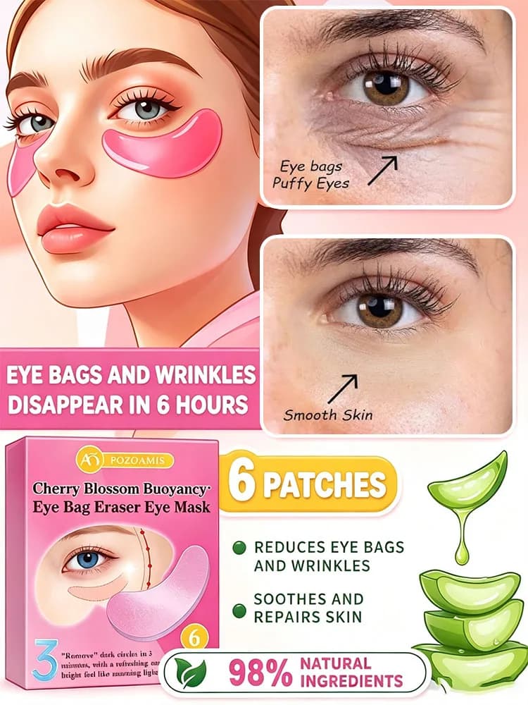 POZOAMIS Pink Collagen Essence Eye Mask Firms Moisturizes Nourishes Effectively Combating Aging Reducing Dark Circles Puffiness Fine Lines Its Natural Retinol Ingredient Improves The Skin Around The Eyes Leaving Them Radiant With Youthful Glow