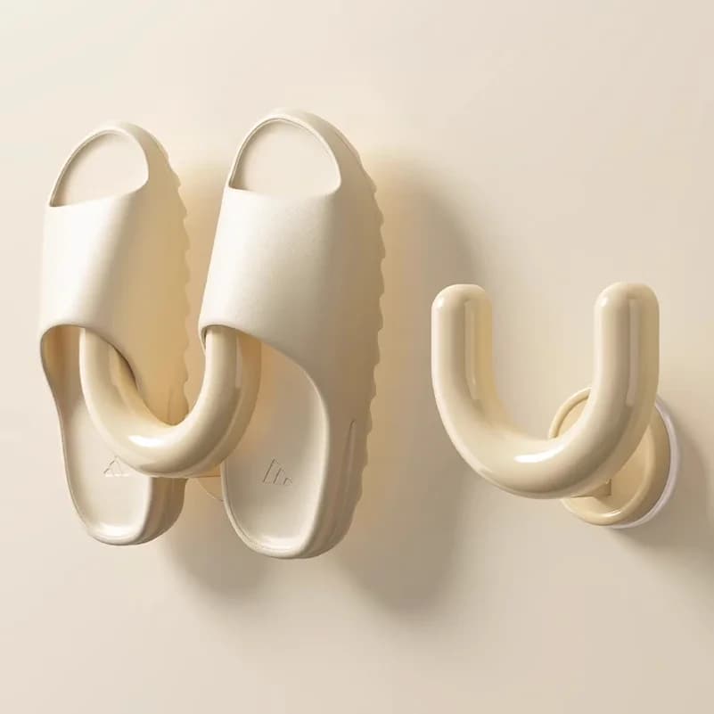 Bathroom Slipper Rack Suction Cup No Drilling Drainage Hanging Shelf Hook Shoes Storage Organizer Weight Capacity