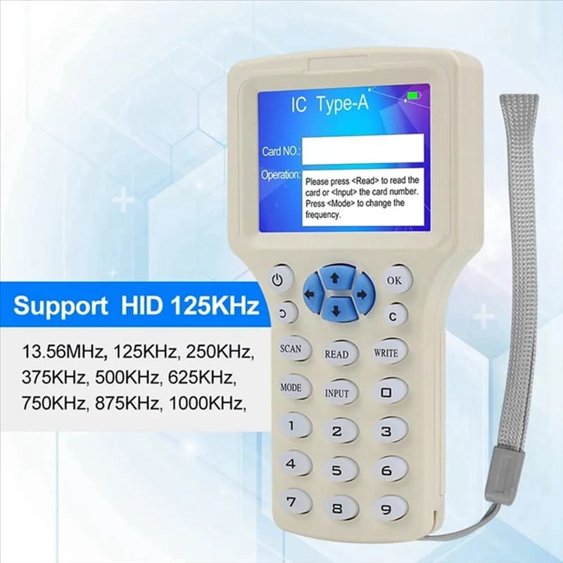 GROCE-RFID Lettore di smart card NFC + 5XCUID Portachiavi/Duplicatore di carte RFID 125K 13,56 Mhz IC/ID Chiave Writer Replicatore RFID