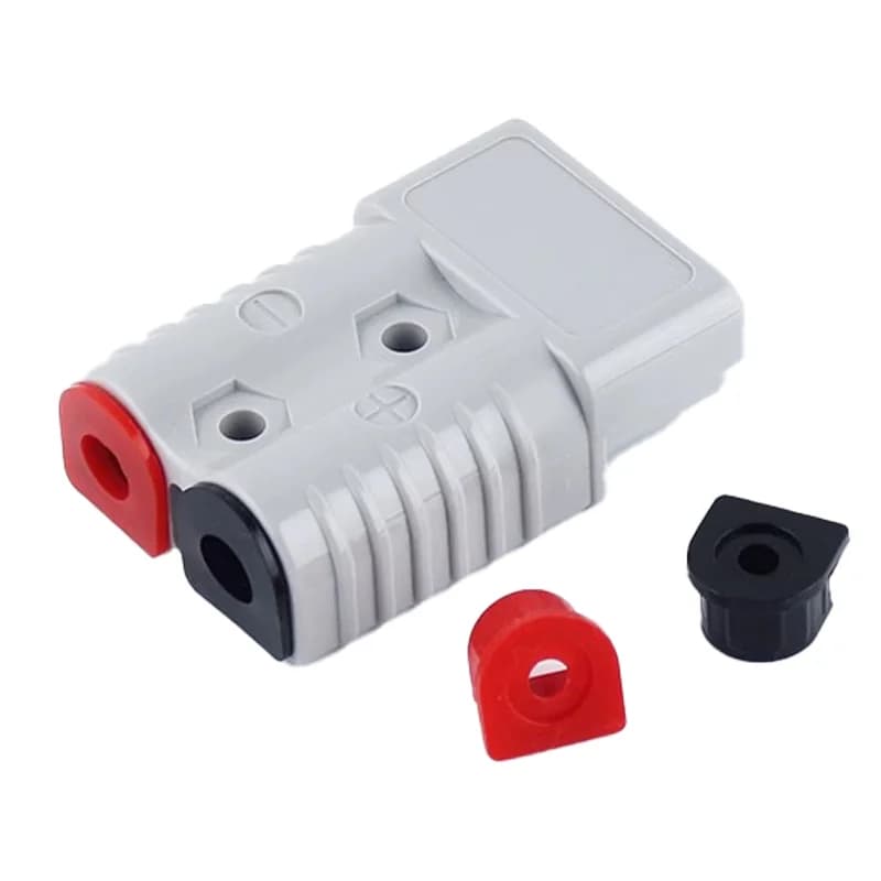 50A-350A connector dust cap - Waterproof fixed cover, Red/Black