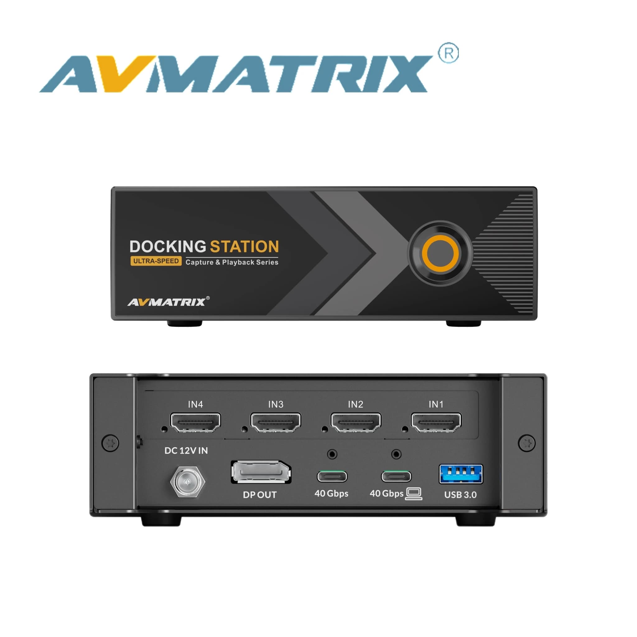 AVMATRIX TB-C42 4-CH HDMI Capture Docking Station 40Gbps Ultra-Speed for VMix OBS Professional Live Production Studio