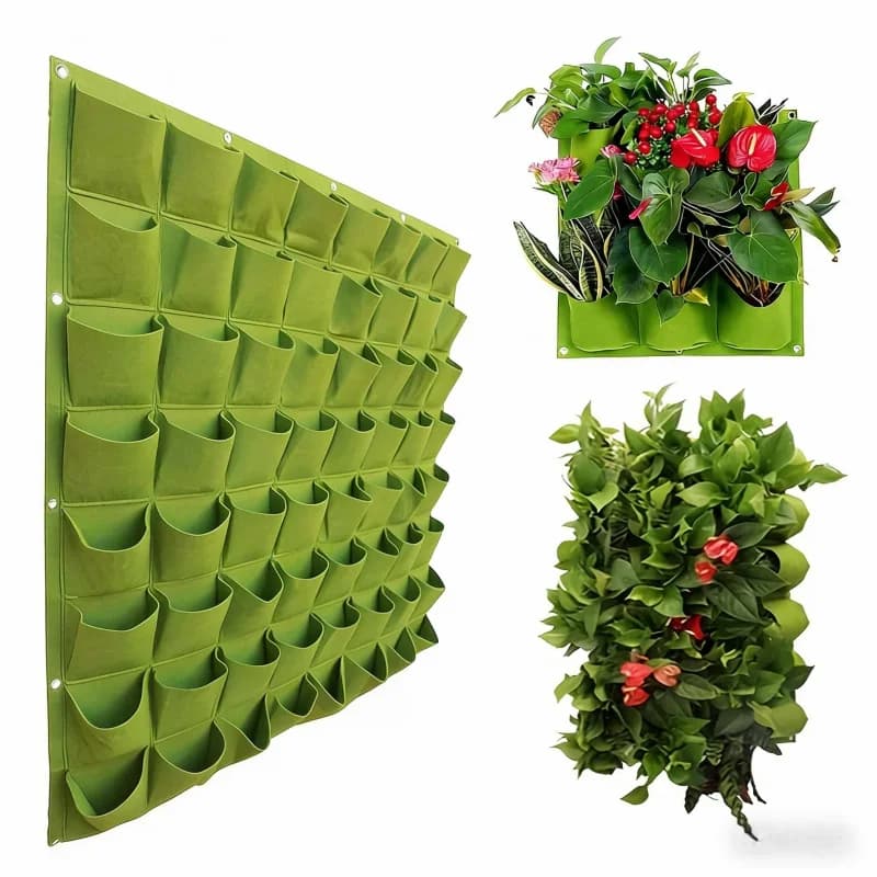 9-piece and 18-sheet vertical cultivation bag, for family balcony, vegetable vase, essential tool for wall cultivation
