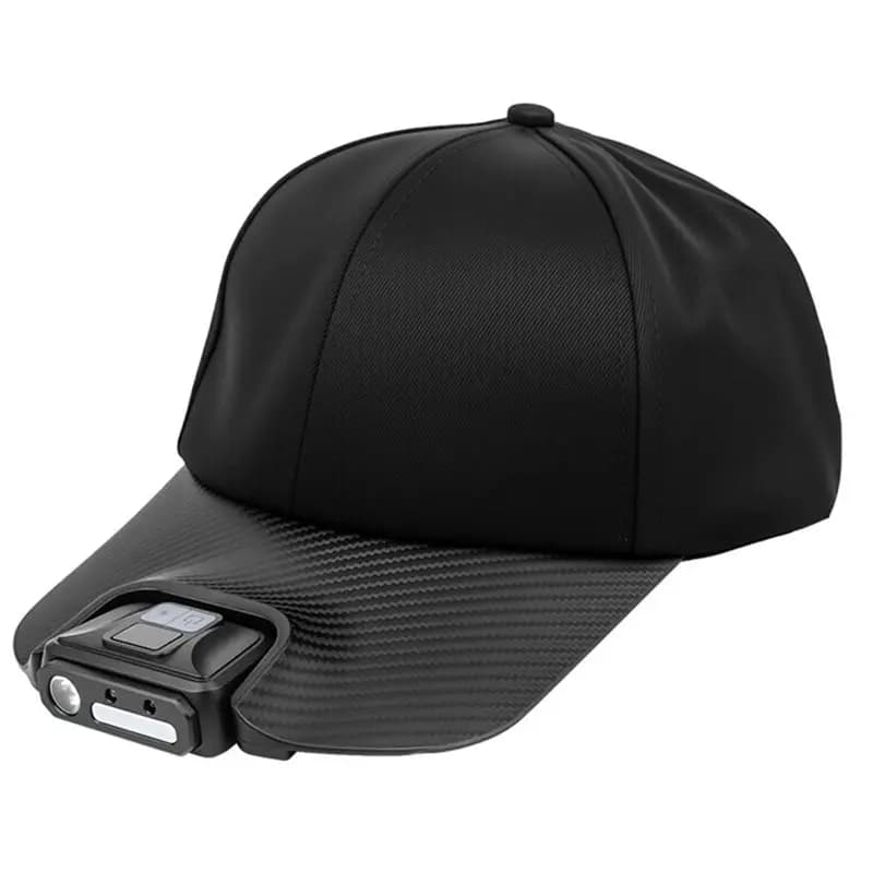 Torcia ricaricabile USB ABKU con sensore per cappello, luce da testa a clip per berretto da baseball, luce notturna per la pesca