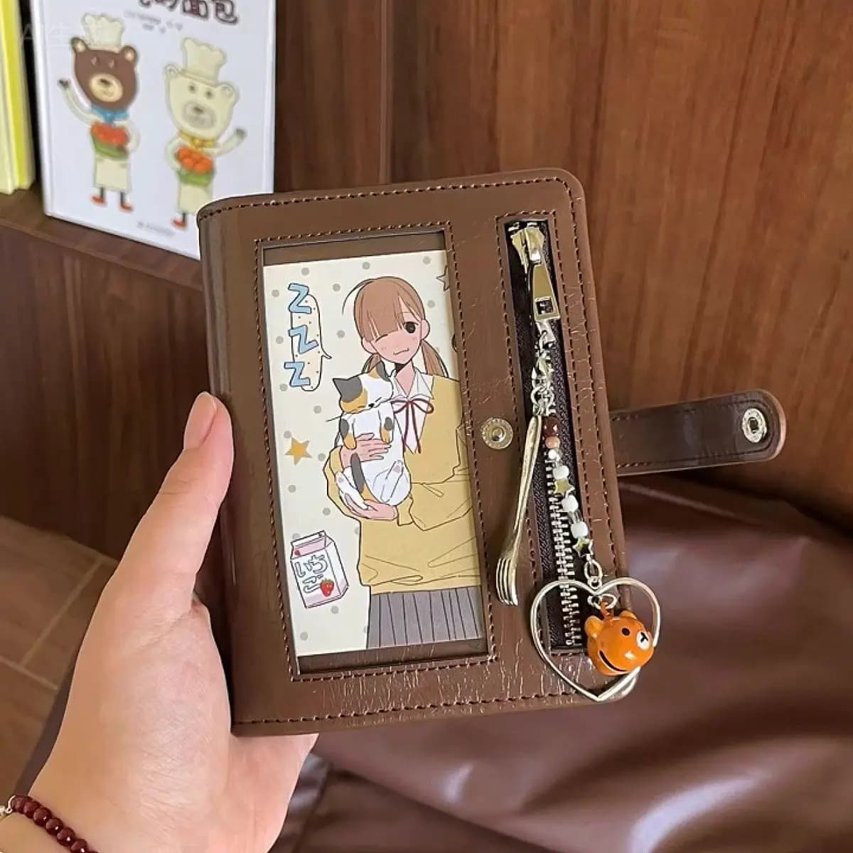 Quaderno a Fogli Mobili in Pelle Marrone Retrò A7, Diario Tascabile Portatile di Alta Qualità per Studenti con Pagine Interne Vuote