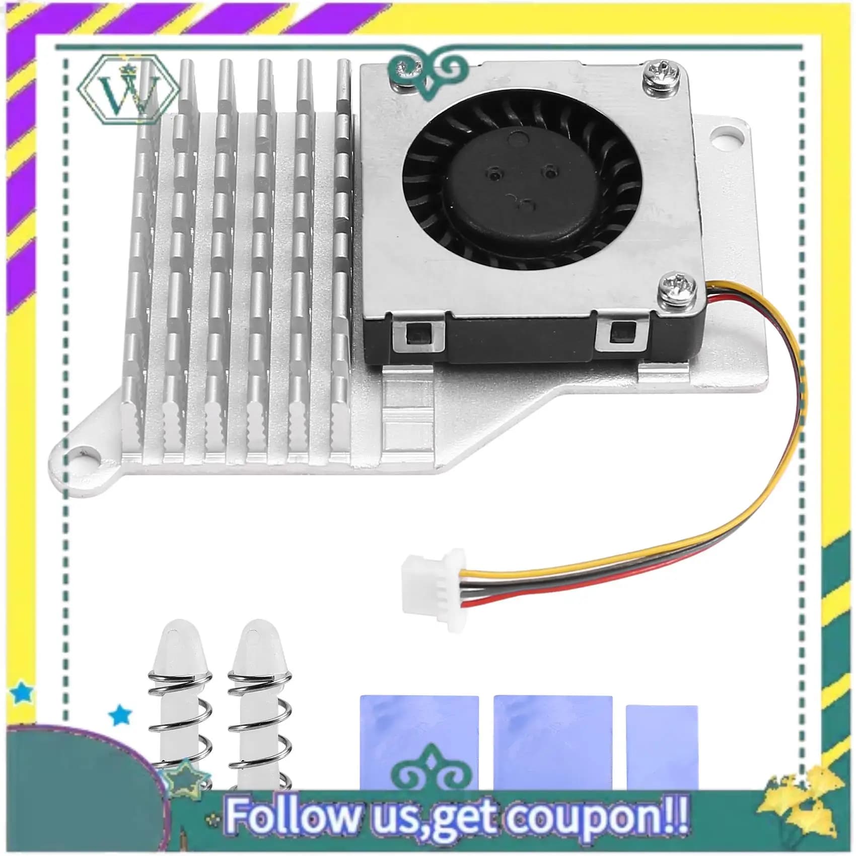 A28Q-Per Raspberry Pi 5 Pi5 Dispositivo di raffreddamento attivo con dissipatore di calore per ventola di raffreddamento veloce