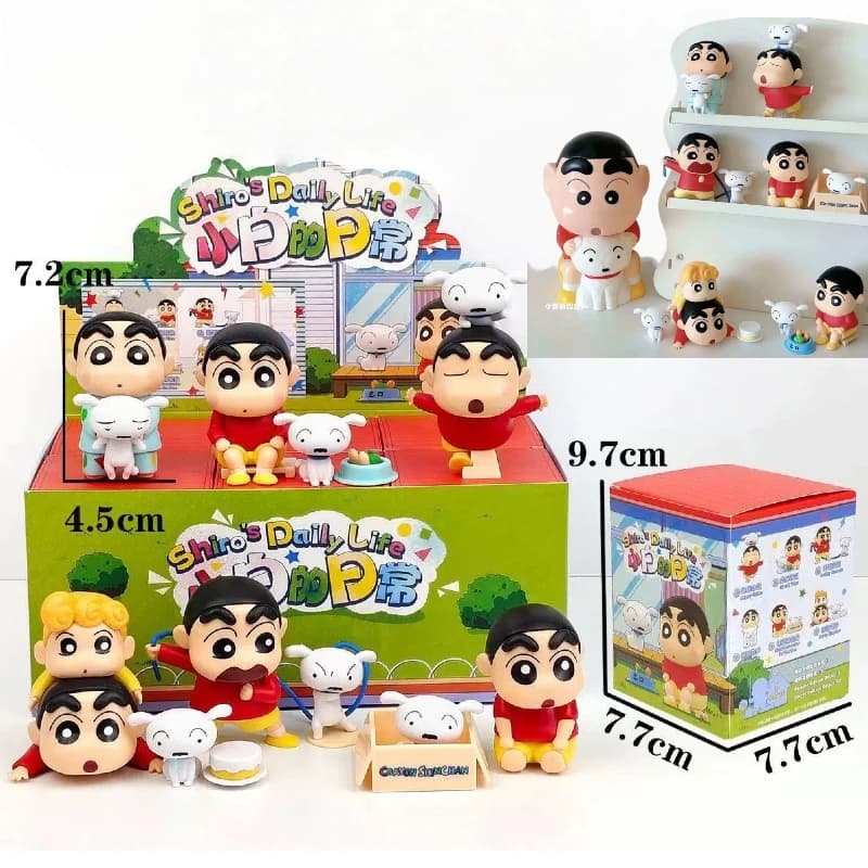 Multiple Styles Crayon Shin-chan Series Anime Doll Blind Box Anime Doll Action Figure Model Collection Toys Desktop Gift
