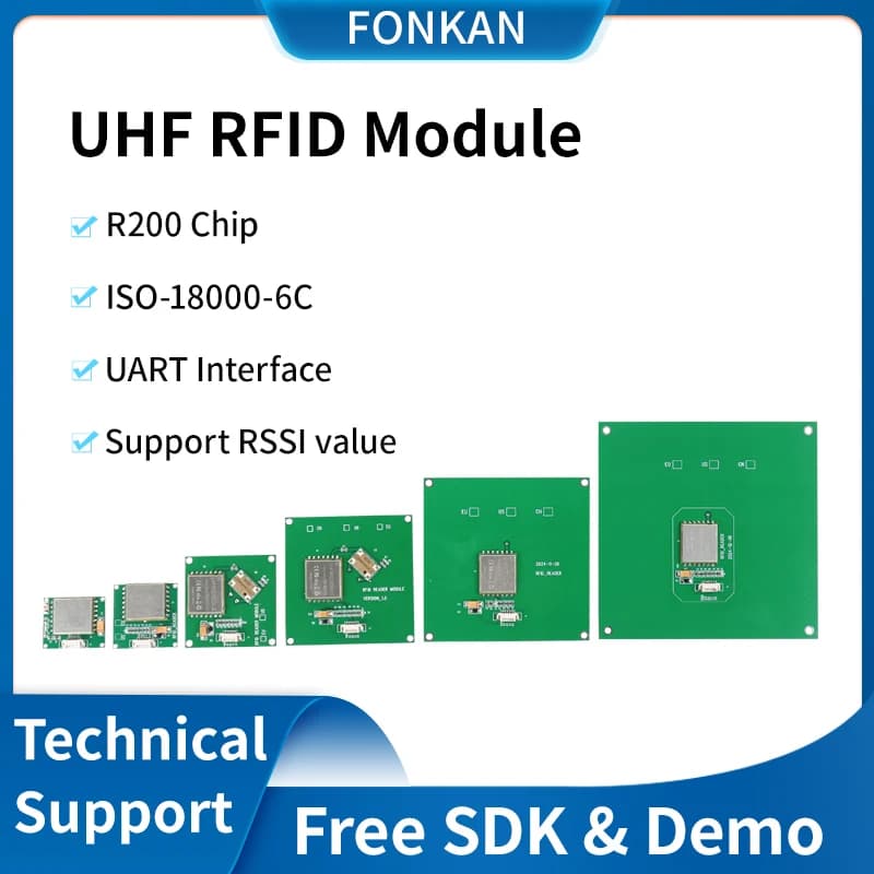 Modulo RFID UHF con Chip R200 Integrato, Lettore RFID Integrato per Raspberry Pi, Modulo di Controllo Accessi RF, Lettore RFID UHF