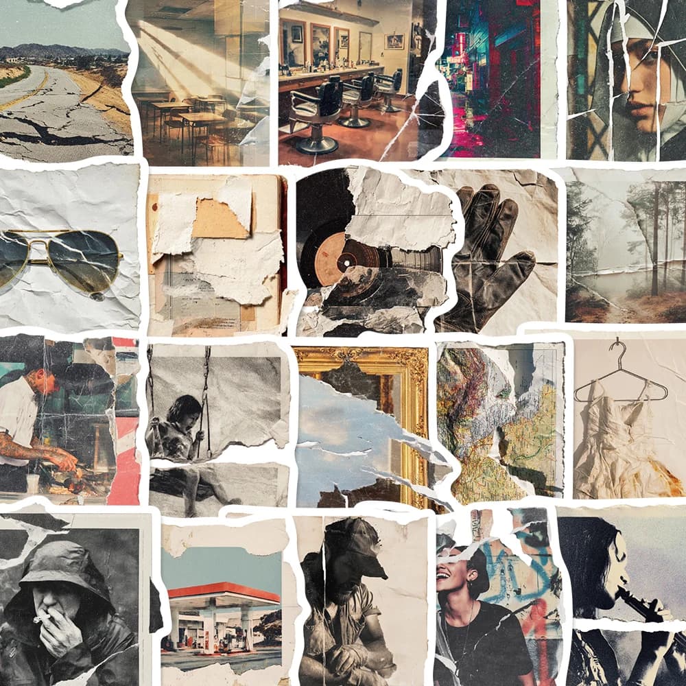 50 adesivi per foto strappati, decalcomania di moda creativa per telefono, frigorifero, laptop, album, skateboard, casco da bicicletta, adesivo decorativo
