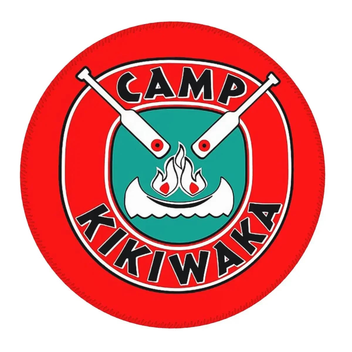 Camp Kikiwaka - Bunk'd - Red Background Round Mouse Pad Computer Keyboard Mouse Mat Gaming Laptop Desk Mat Office Table Mats