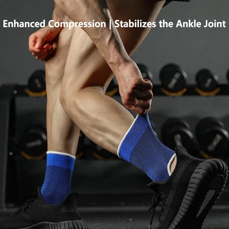 1 Pair Breathable Ankle Support Brace Sports Ankle Stabilizer Basketball Football Volleyball Training Anti-sprain Ankle Guard