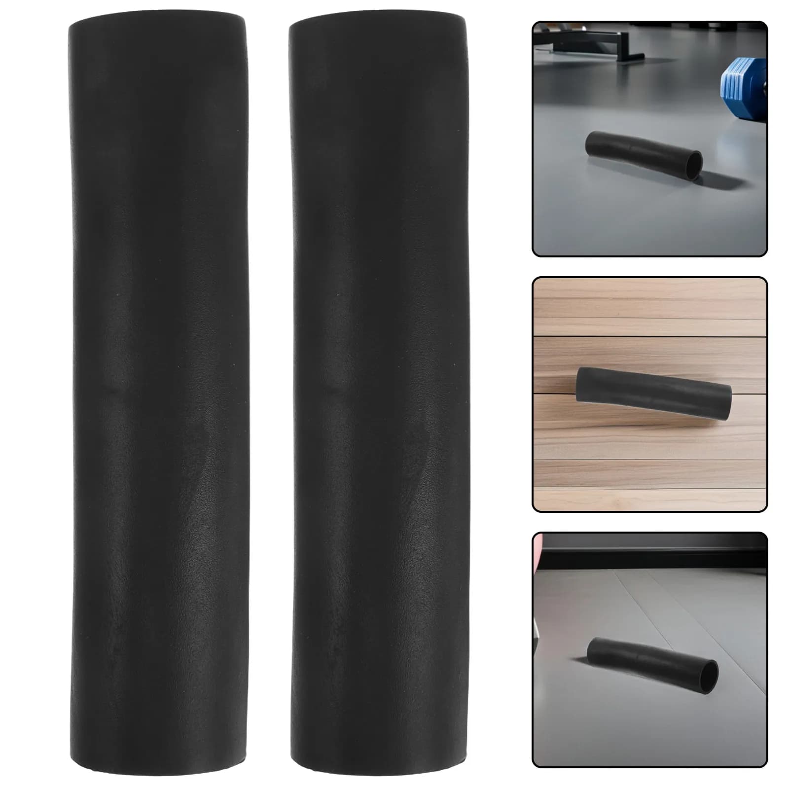 4 Pezzi Accessori per Attrezzature Fitness, Coperture Antiscivolo in Plastica per Maniglie Bilanciere e Barre per Trazioni, Standard