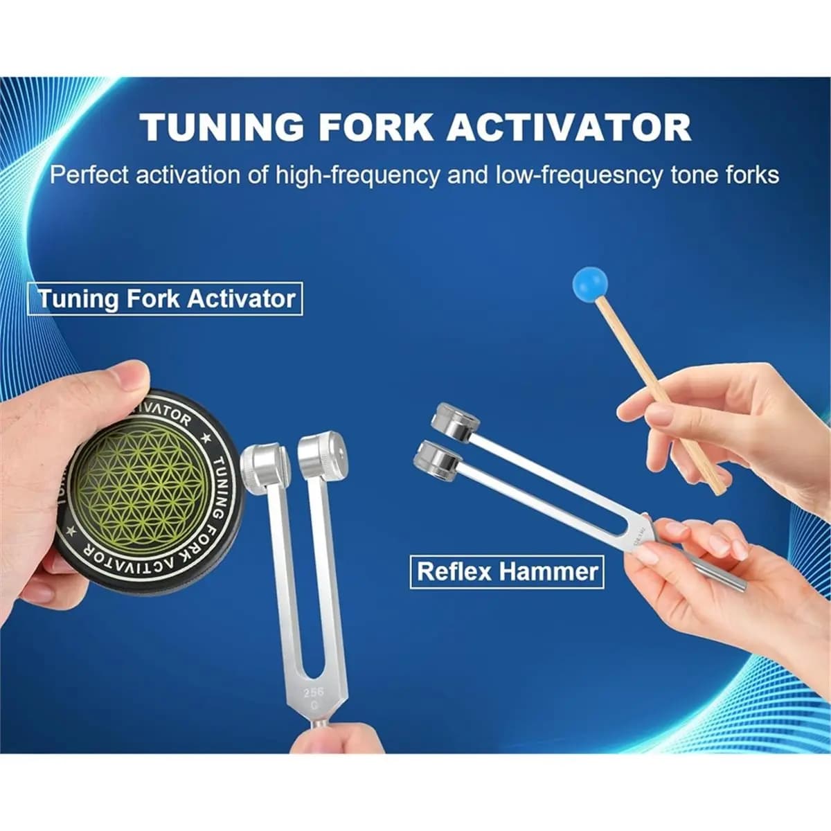 Set di Diapason ABZT per Terapia Sonora, 128Hz, 136.1Hz, 256Hz, 384Hz e Attivatore per Chakra, Set per Guarigione Sonora