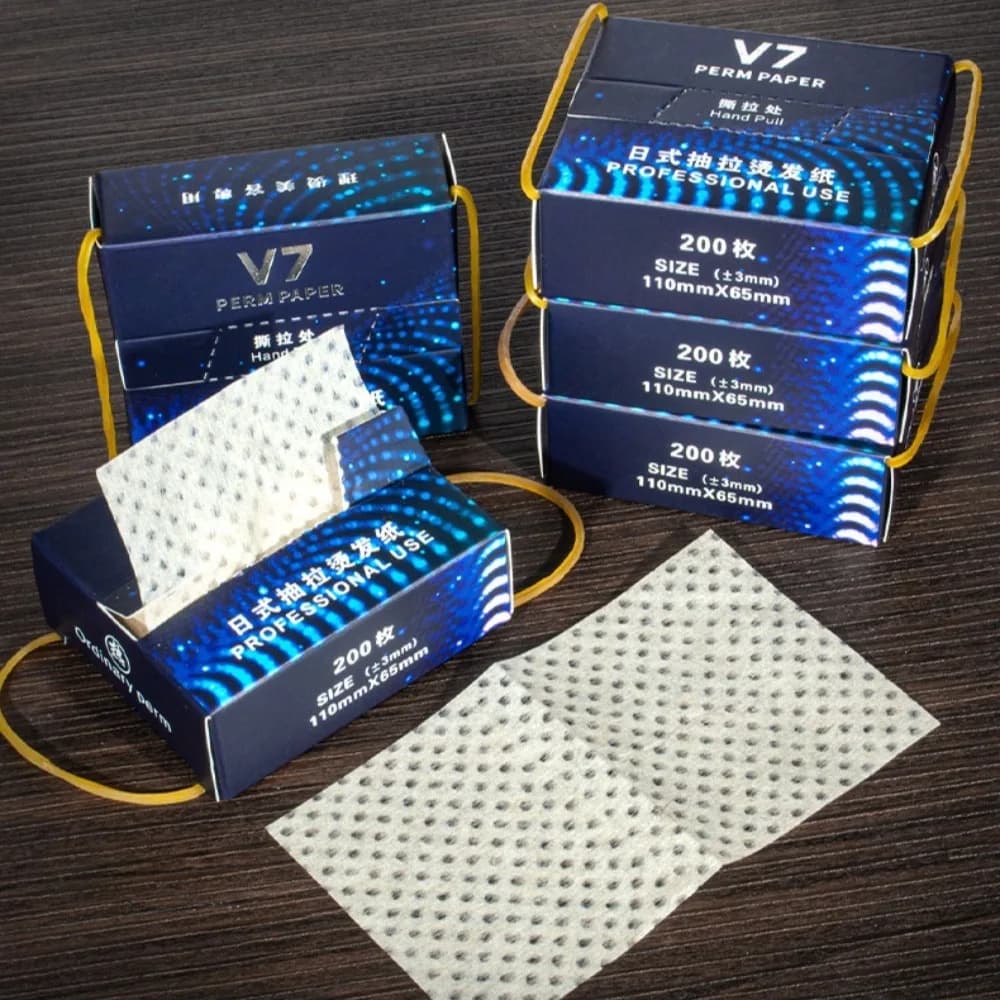200 sheets/box permanent hair paper hair curler living room temperature resistant permanent paper whitening paper for electric hair curls