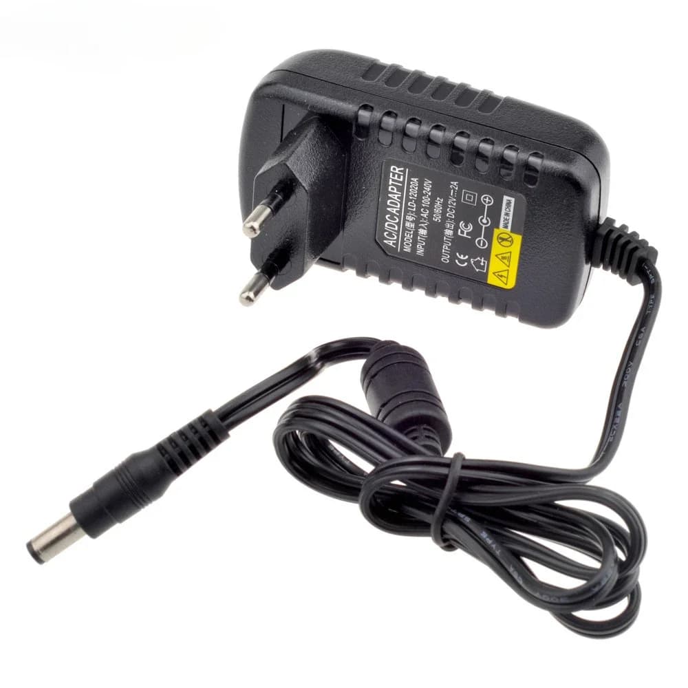 Adattatore di alimentazione per telecamera CCTV e IP, convertitore cc, spina EU, UK, AU, US, 5.5mm x 2.1mm, 12V, 2A, AC 100V-240V, 2000mA