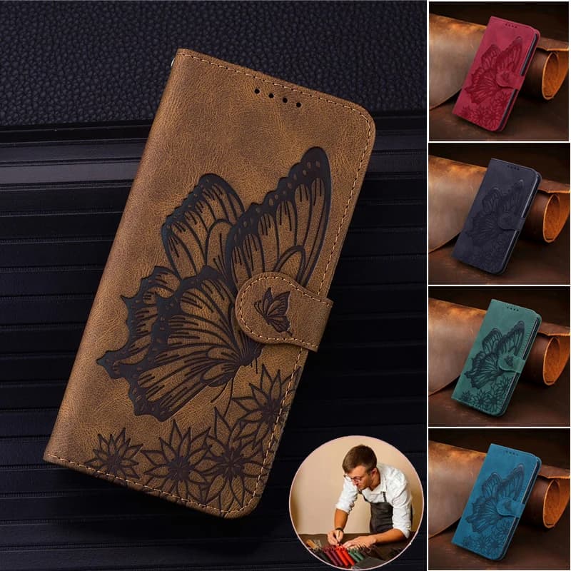 Custodia per telefono con copertura a farfalla per Xiaomi Poco M8 C85 C75 M7 X7 X6 M6 C65 X5 M5s M3 F3 X3 NFC Pro 5G Borse a portafoglio in pelle per carte