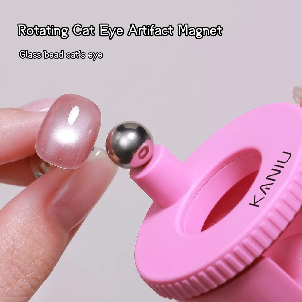 KANIU 360 ° Magnete Rotante a Occhio di Gatto per Unghie, Strumento per Manicure a Forma di Anello, Bacchetta Magnetica Multi-Posizione per Smalto Gel e Nail Art