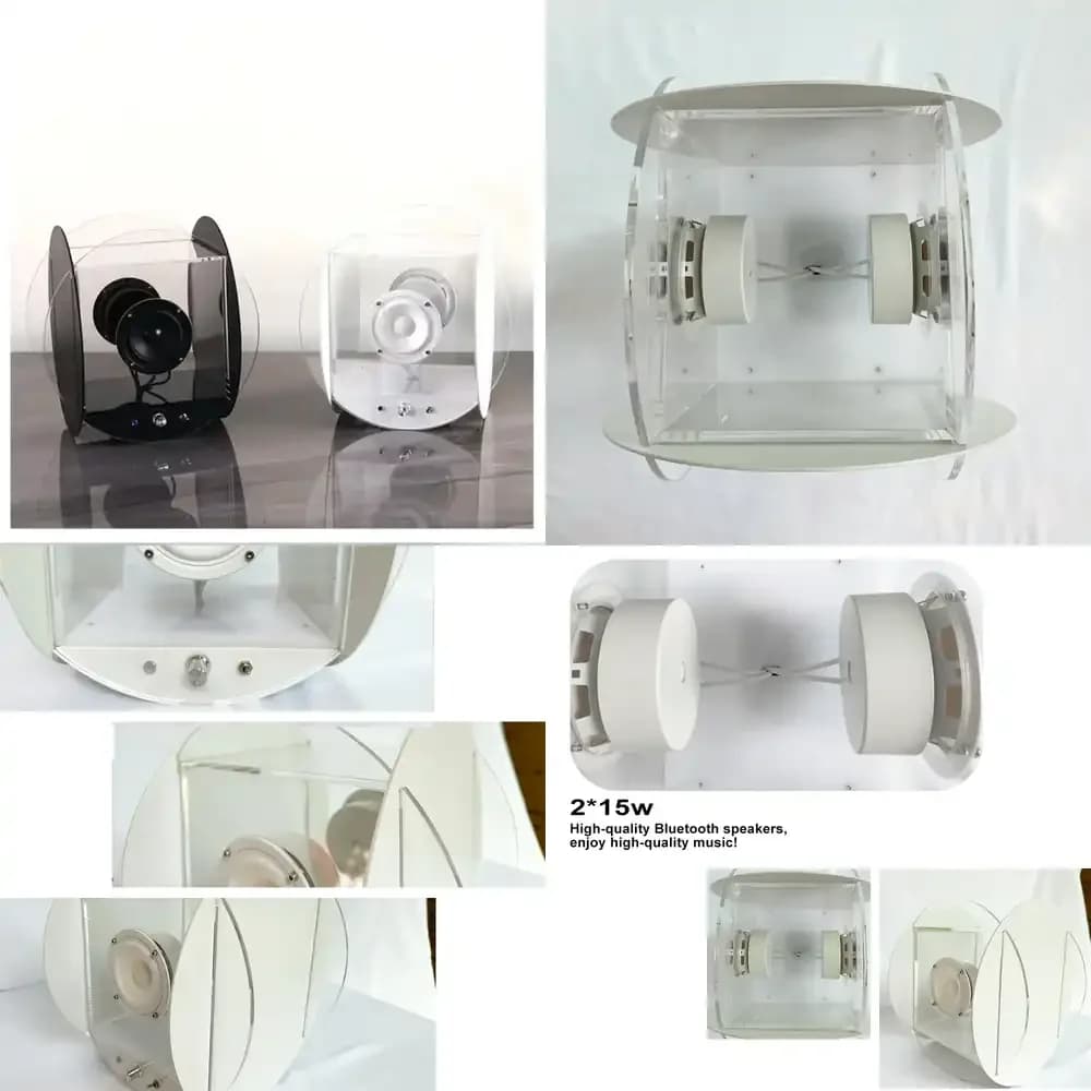 Altoparlante Bluetooth Trasparente da 15 Pollici, Cassa Audio Wireless per Computer, Sistema Audio Professionale per Musica
