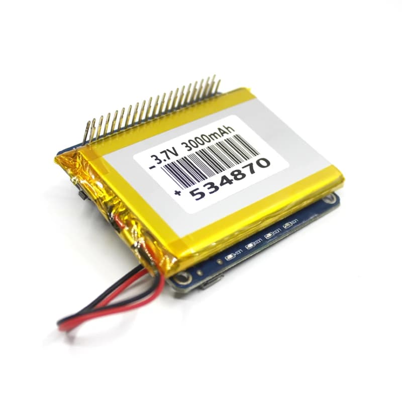 Raspberry Pi 4 UPS HAT Expansion Board- Lithium Battery Module with Pass-Through Charging & Battery Level Display