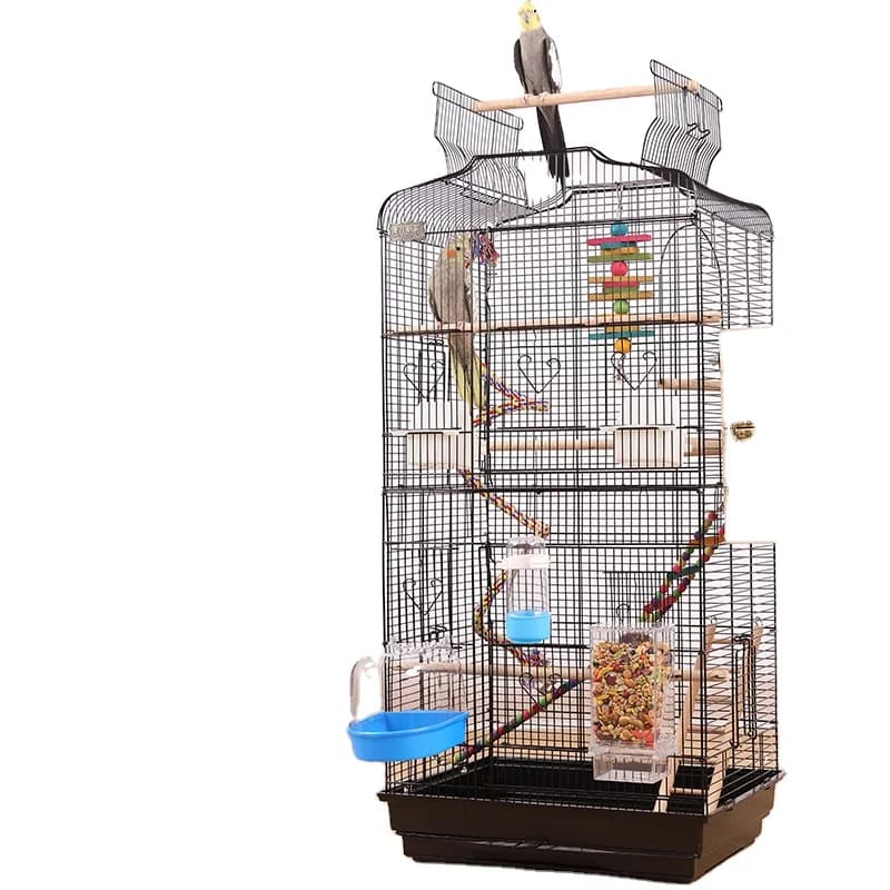 Vendita calda Grande gabbia per uccelli per animali domestici in ferro metallico in vendita Gabbie per animali domestici Case