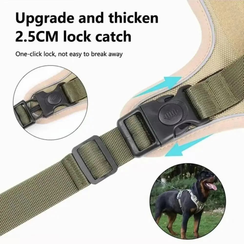 Guinzaglio per Cani Antiurto, Gilet Riflettente Resistente all'Usura, Gilet da Addestramento per Cani Regolabile Anti-morso
