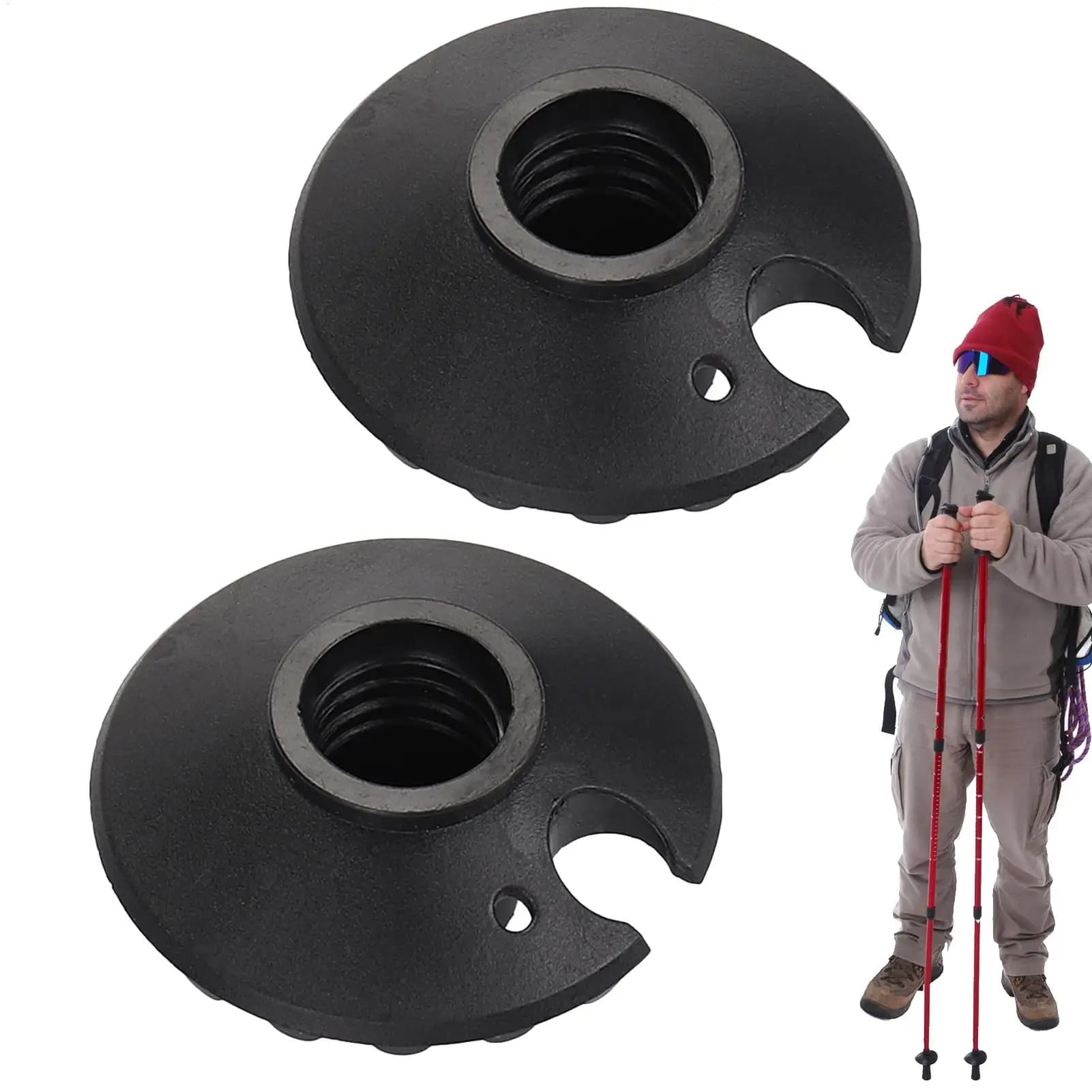 Cuscinetti Antiscivolo per Bastoncini da Trekking (2 Pezzi) - Protezioni per Bastoni da Neve e Accessori per Bastoni da Escursionismo