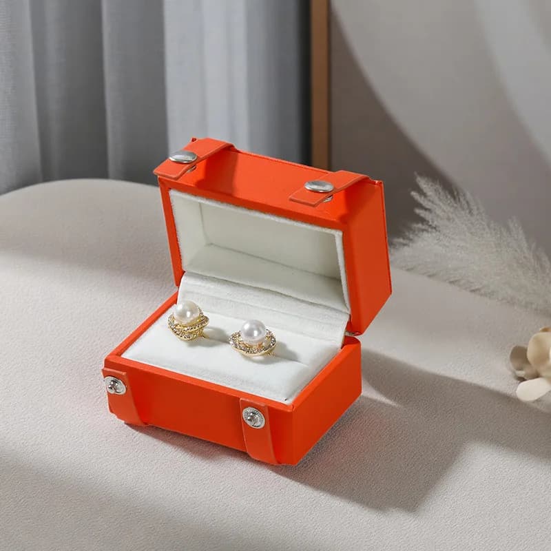 Luxury Jewelry Box Portable Travel Earrings Storage Cases Mini Craft Jewelry Organizer Boxes Fashion Rings Gift Packaging Cases