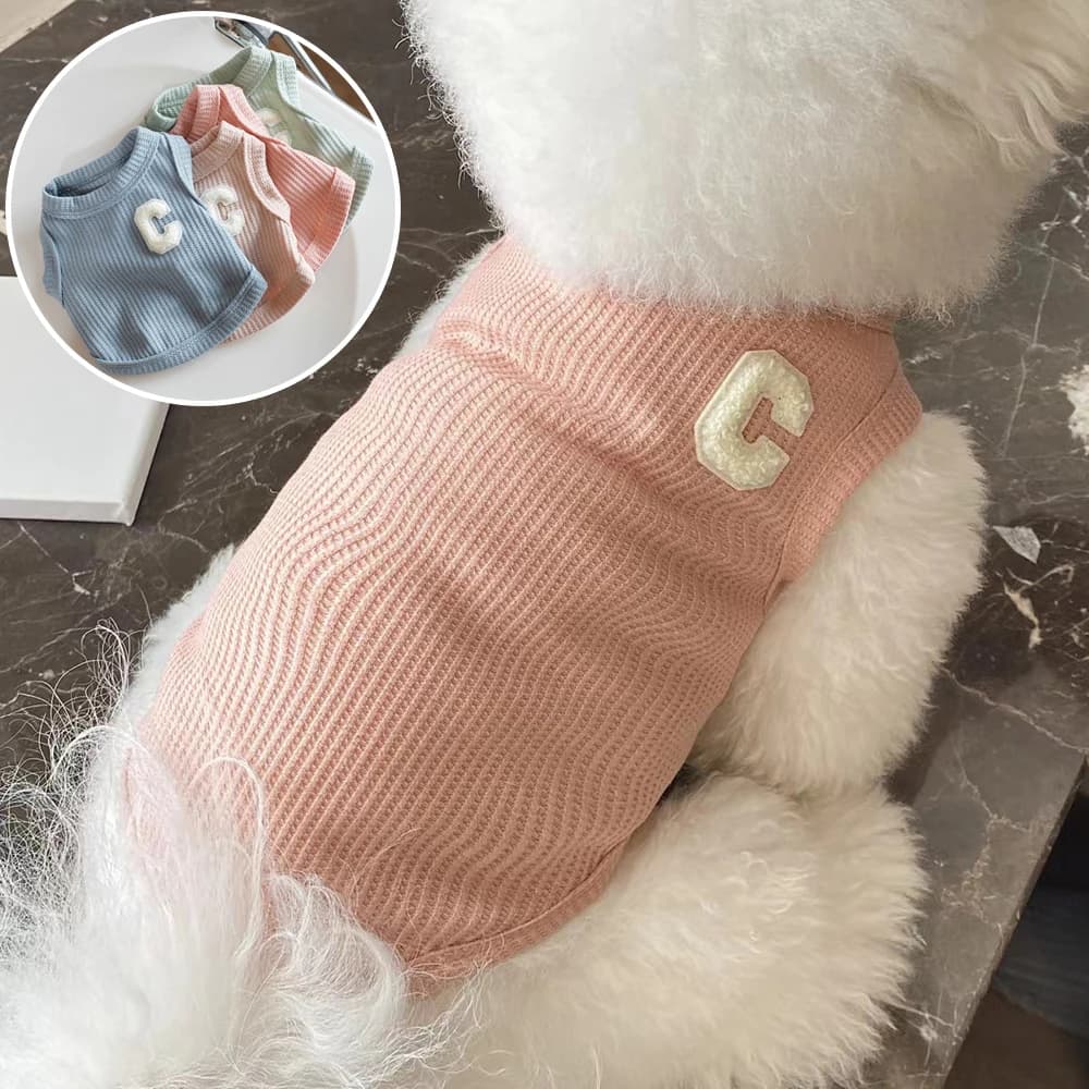 Maglietta Estiva Fresca e Carina per Cuccioli, Gilet Traspirante per Gatti Piccoli, Costume T-shirt per Bulldog, Abbigliamento Esterno per Cani