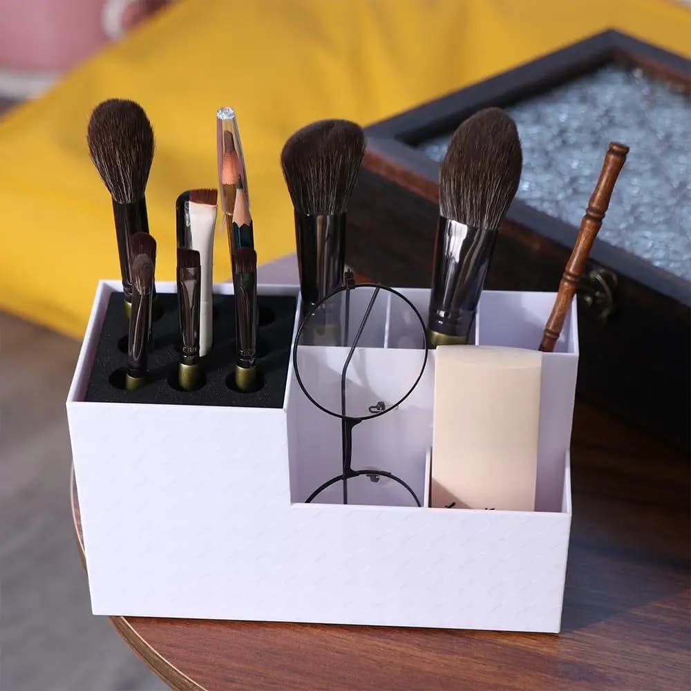 Arcylic Scissor Holder Storage Box Multifunctional Anti Slip Hair Comb Scissors Rack Professional Detachable
