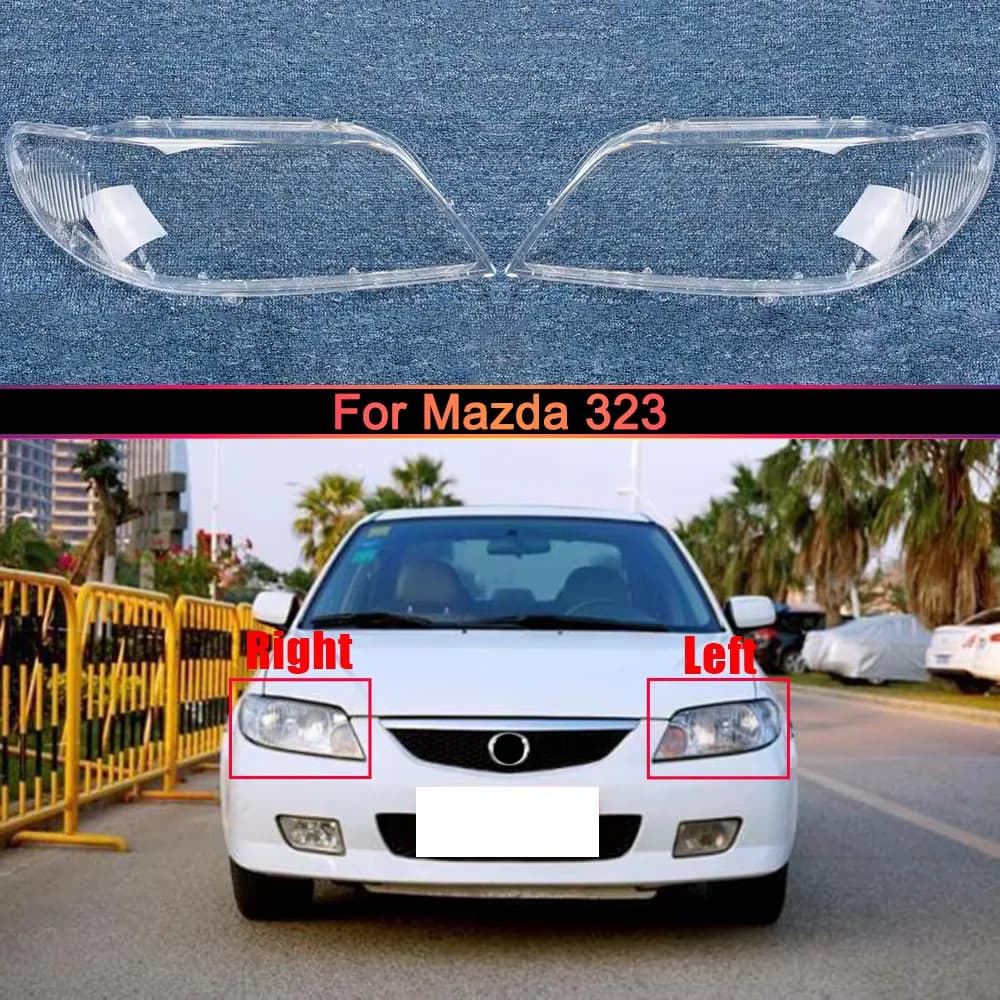 Car Front Headlight cover For Mazda 323 Car Head Light Lamp Caps Headlamp Shell Transparent Lampshade Lampcover Headlight Cover