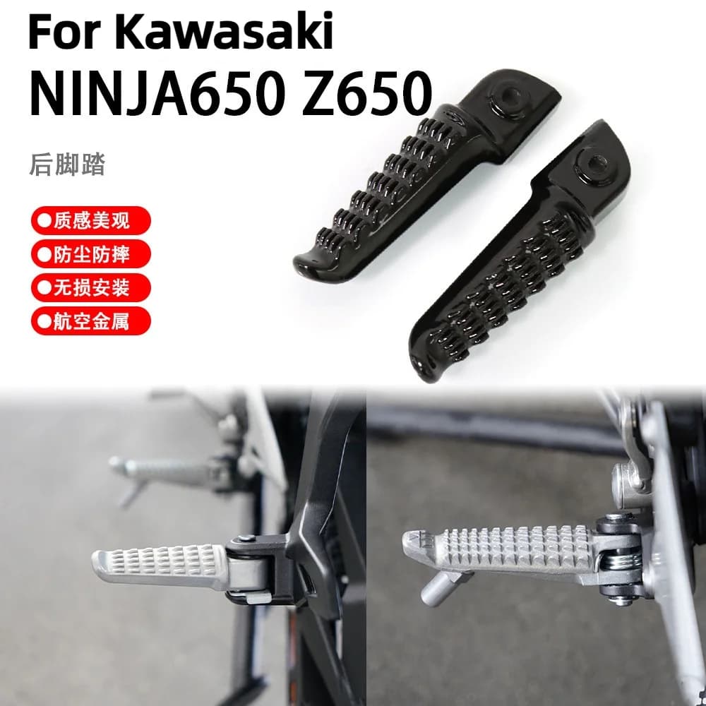 Poggiapiedi Anteriori e Posteriori per Moto Kawasaki NINJA650 Z650 Z800 Z1000SX Z900 - Pedali Posteriori per Moto