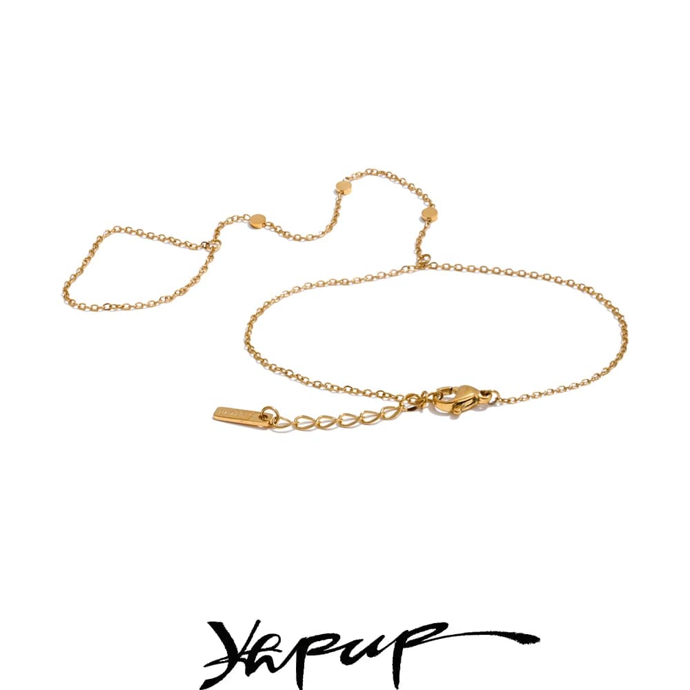Yhpup Waterproof Trend Minimalist Chain Fashion Hand Chain Wrist with Finger Bracelet Jewelry Accessories for Women Summer