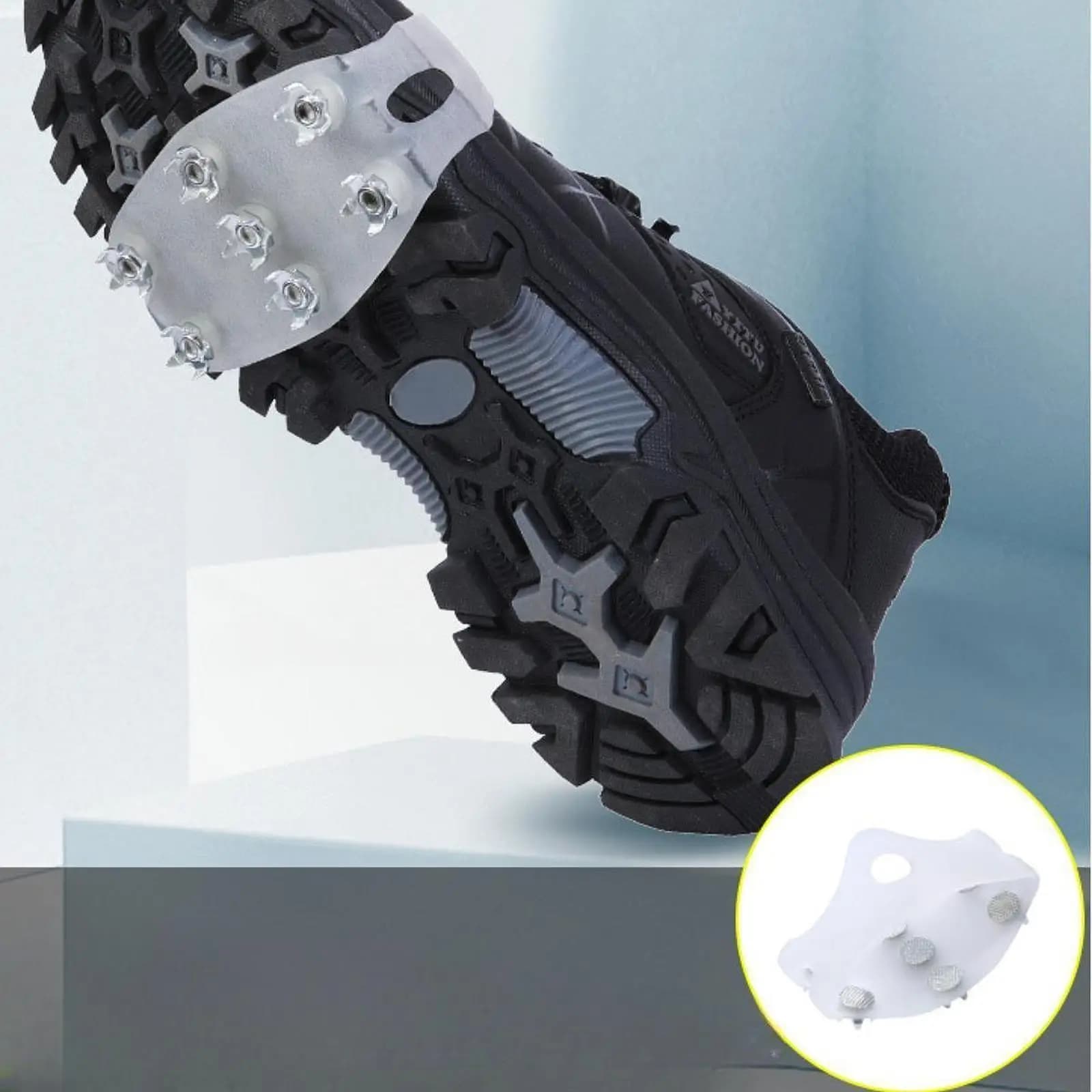 Ramponi Antiscivolo Universali per Scarpe, Accessori per Camminare su Neve e Ghiaccio, per Uomo e Donna, Escursionismo e Alpinismo