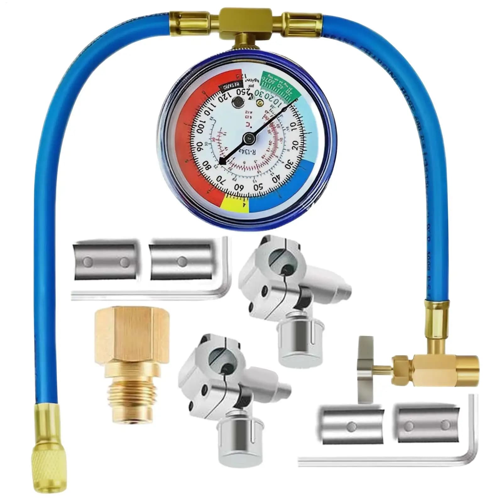 Recharge Kit R134 Recharge Measuring Hose Can Tap Gauge Refrigerant Charging Pipe Air conditioning pipes and connectors