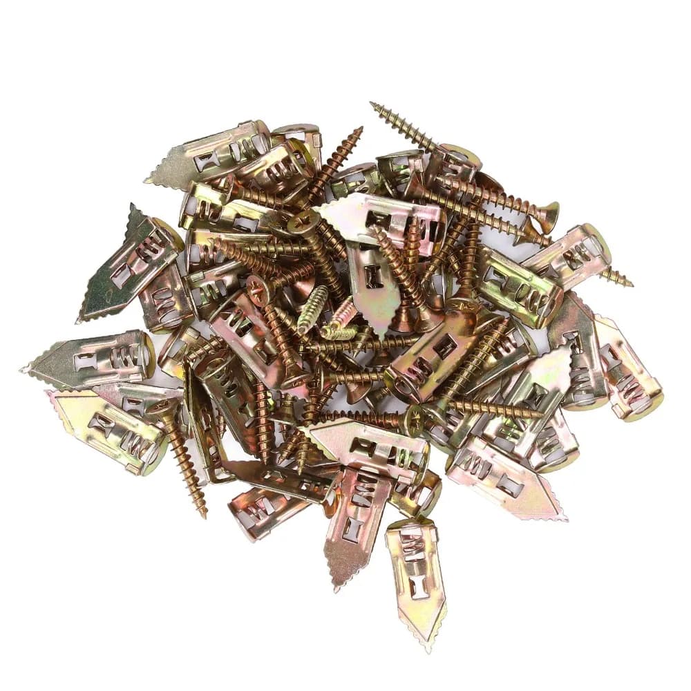 40pcs Easy Install Zinc Plated Steel Drywall Anchors Upgraded Easy Metal Anchors Screw Anchor Picture Frame