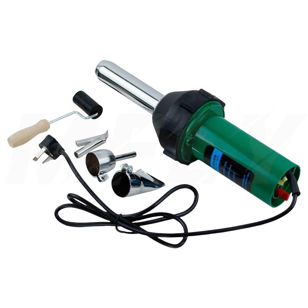 Pistola per saldatura ad aria calda in plastica ad alta potenza 1080W 220V Pistola per saldatura a caldo integrata per banner in vinile Saldatura tessile rivestita in PVC