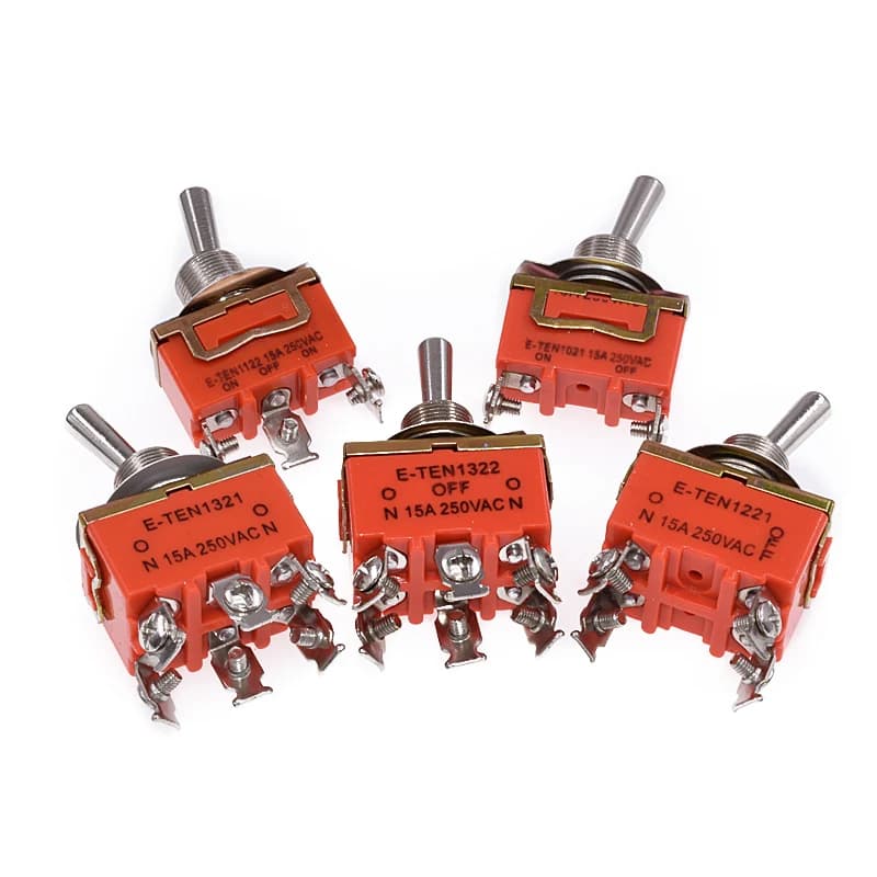 1 Piece SPST DPDT 250V 15A to 2/3 Positions with E-TEN Block and Waterproof hood for Electrical Engineering