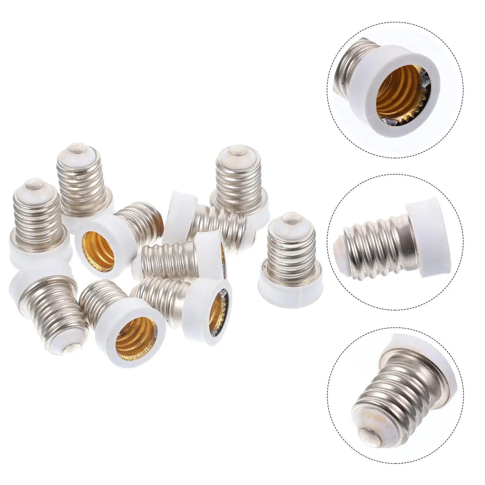 10 pcs lamp holder converter, lamp base converter, bulb adapter from E14 to E12, high strength bulb adapter for monitoring system