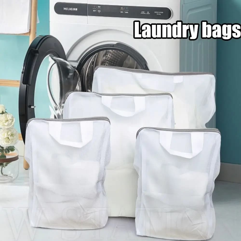 Mesh linen bag with zipper Coarse mesh hanging basket for fine mesh underwear Socket bag Clothes washing bag