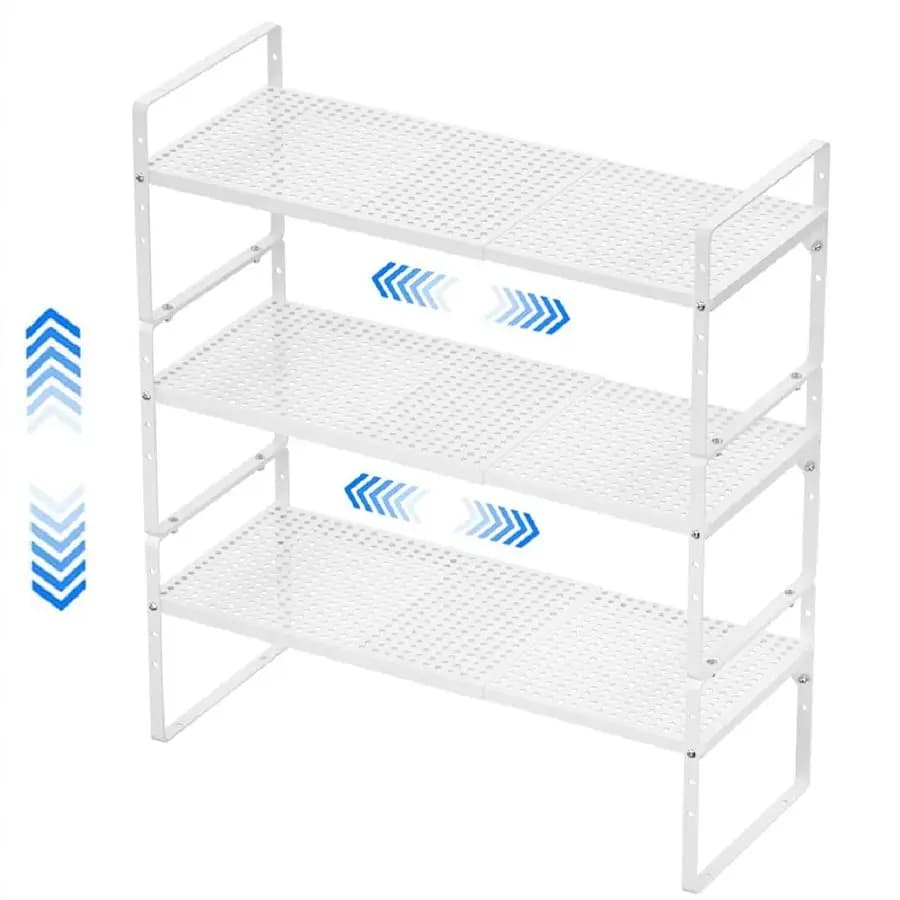 Shelf for Wardrobe, Large Organizer Stackable for Dispensing and Kitchen, Organization and Storage Solution for Kitchen and Bathroom