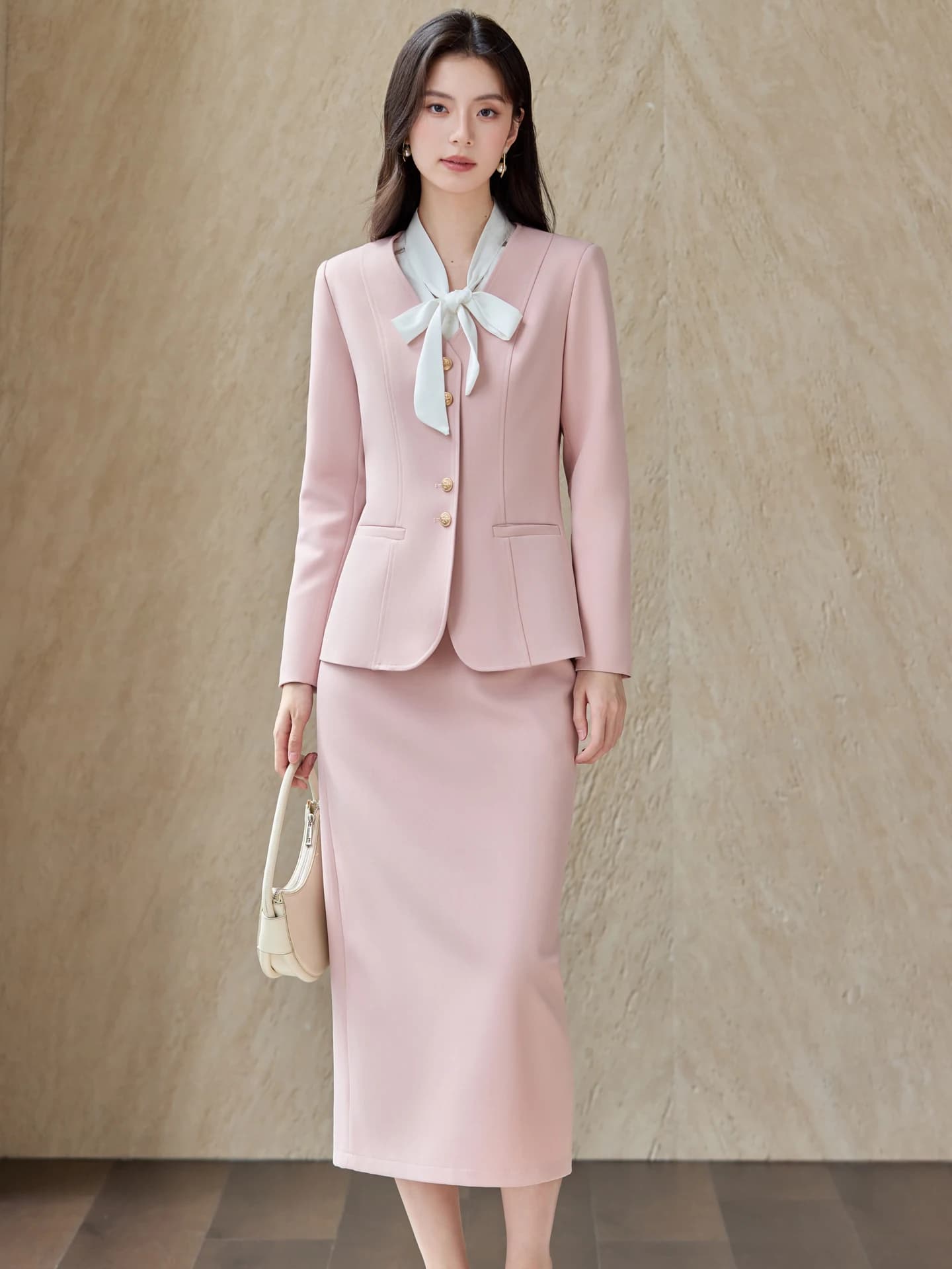 Alyssa Fashionable Business Women's High-Quality Skirt Suit Set Slim Fit Elegant Autumn Winter New Arrival 2026