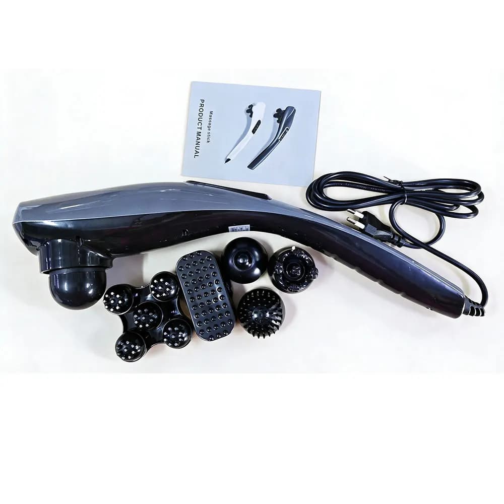 6-Head Electric Percussion Massage Gun, Handheld Deep Tissue Massager, Portable Muscle Relaxation Device for Full Body