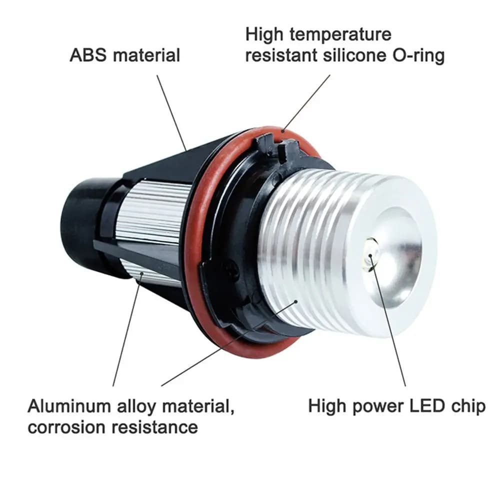 2Pcs New Halo Ring Marker Error Free LED Bulb Car Side Light Auto Lamp For BMW E39 5W E53 E60 E61 E63 X5
