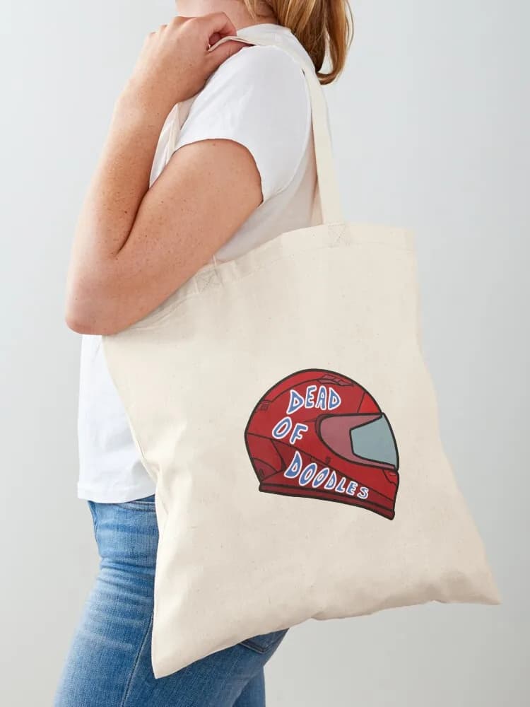 Borsa tote per casco da bici Dead Of Doodles, borsa da shopping da donna, borsa femminile, borse da shopping riutilizzabili, borsa in tela per donna