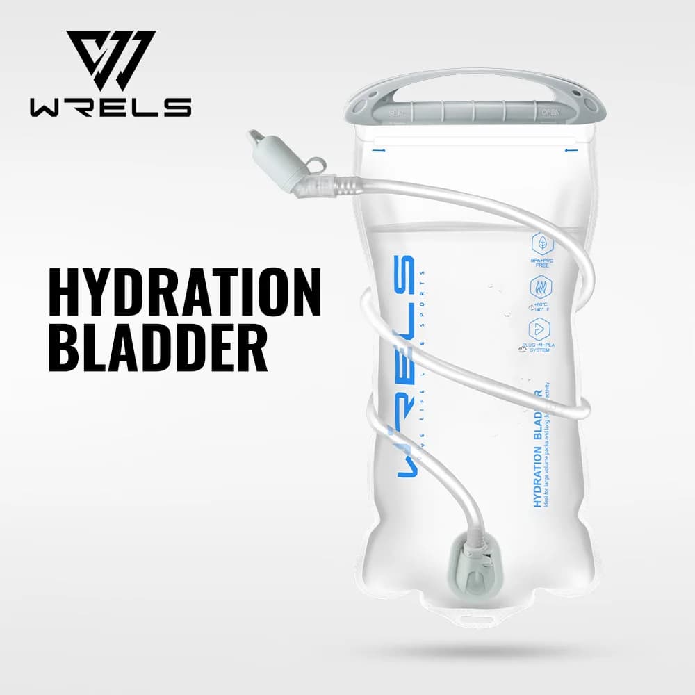 WRELS Sacca d'Acqua Senza BPA - 1L 1.5L 2L 3L per Escursionismo Ciclismo Arrampicata, Zaino Idratazione Sportivo Impermeabile
