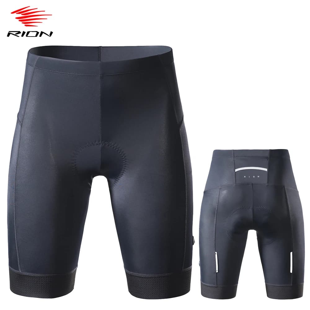 RION Men's Cycling Shorts MTB Road Bike Pro Anti Shock Collant Reflective Cycling Clothing Breathable Riding Sports Outdoor