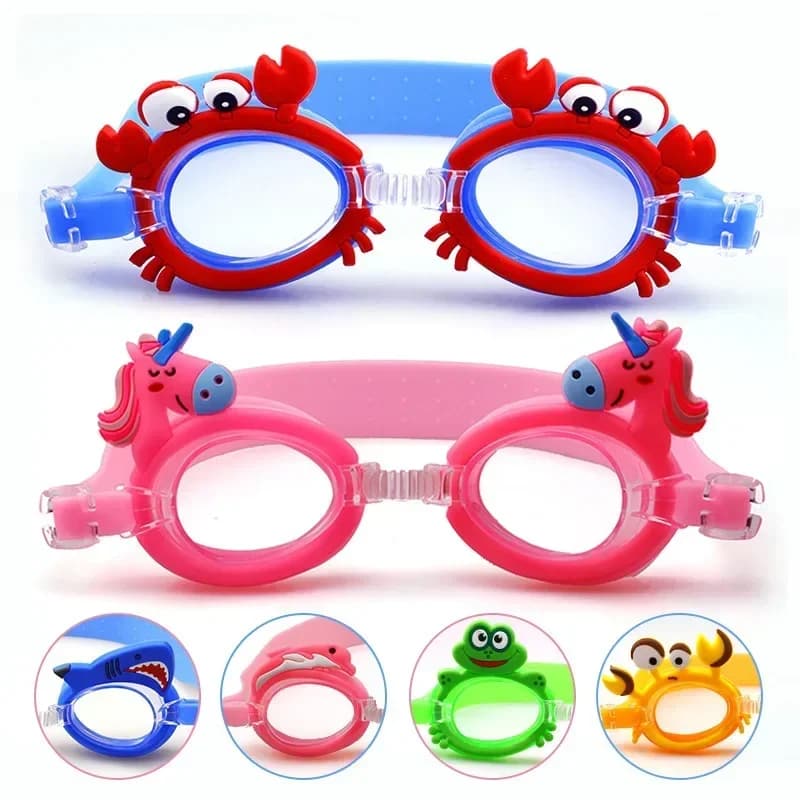 Sympathetic cartoons for children waterproof swimming glasses adjustable elastic Silicone soft wrapping for kids equipment for girls pools