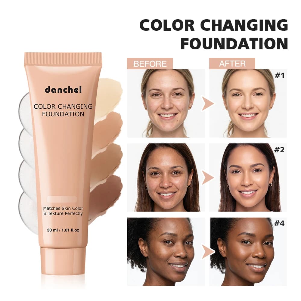BB Cream Naturale Regolatore del Colore, Idratante a Lunga Durata, Fondotinta Leggero e Trasparente per Uso Quotidiano, Viaggi e Pelle Secca