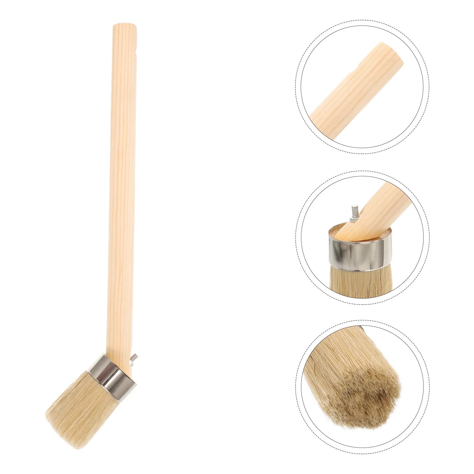 Brush Handle Wall Paint Painting Furniture Wood Brushes Halloween Christmas New Year Pig Bristle Hair Brush Acrylic