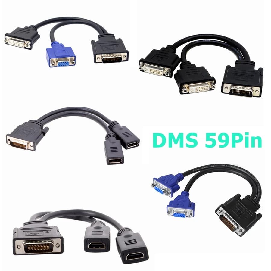 LFH msds 59Pin Male Splitter Cable to 2 HDMI VGA DVI DP Female Extension Adapter For Graphic Card Computer TV monitor projector