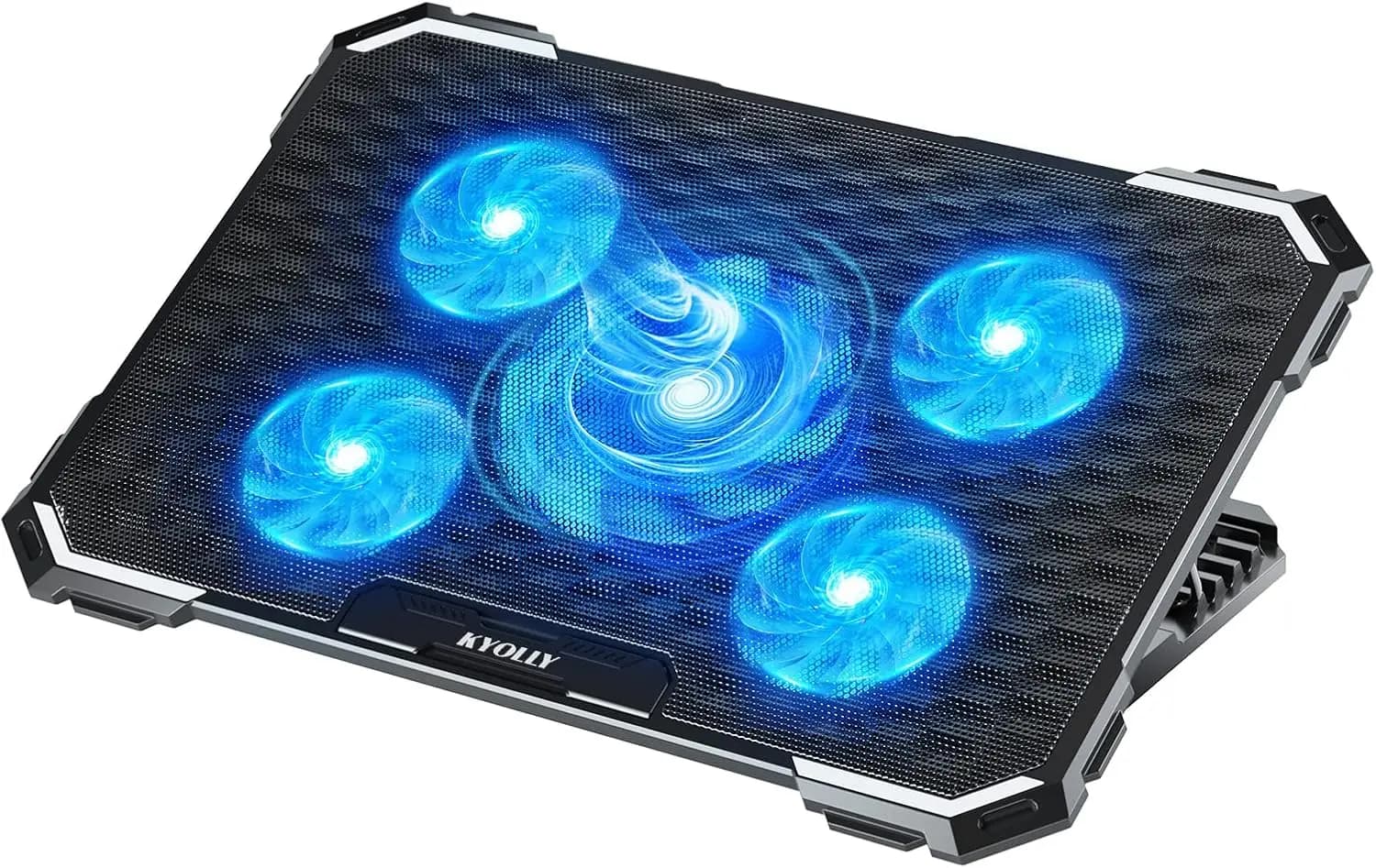 Base di Raffreddamento per Laptop Potenziata con 5 Ventole Silenziose, Porte USB, Supporto Regolabile per Laptop da Gaming da 15,6 Pollici